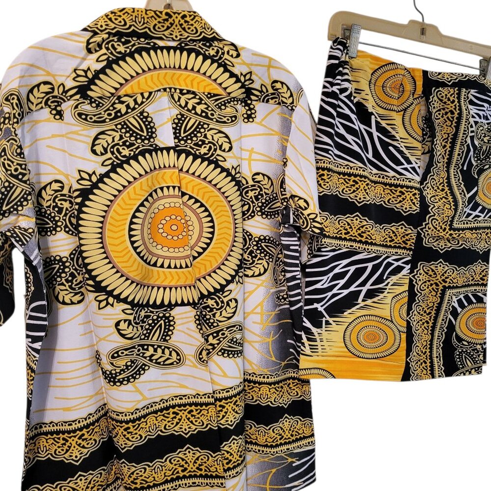 Unisex vintage wear- casual pool/ beach lounge 2 set- with side pockets. 4 Sizes